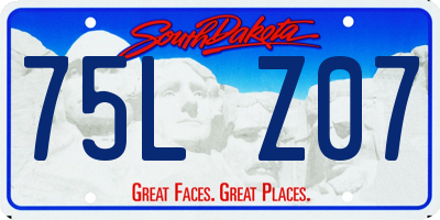 SD license plate 75LZ07