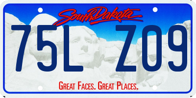 SD license plate 75LZ09