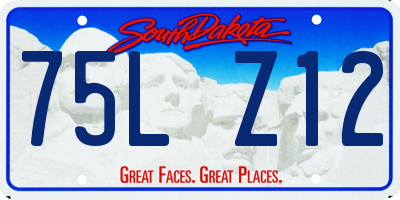 SD license plate 75LZ12