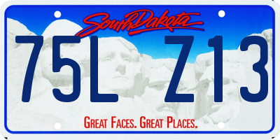 SD license plate 75LZ13