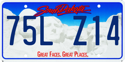 SD license plate 75LZ14