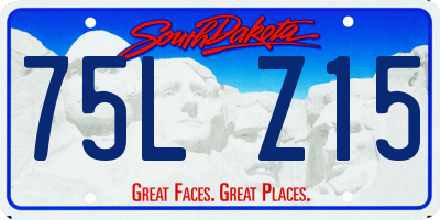SD license plate 75LZ15