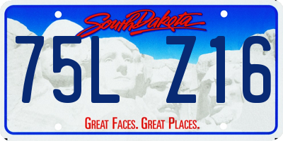 SD license plate 75LZ16