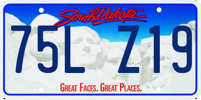 SD license plate 75LZ19