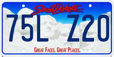 SD license plate 75LZ20