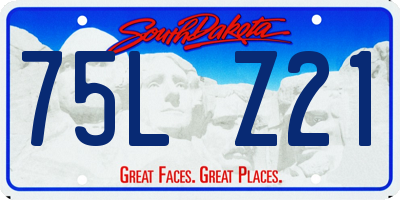 SD license plate 75LZ21