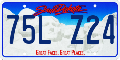 SD license plate 75LZ24