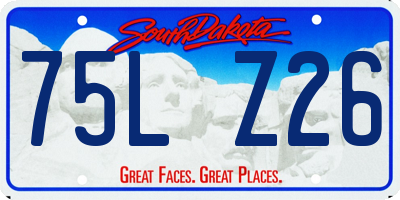 SD license plate 75LZ26