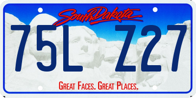 SD license plate 75LZ27