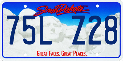 SD license plate 75LZ28