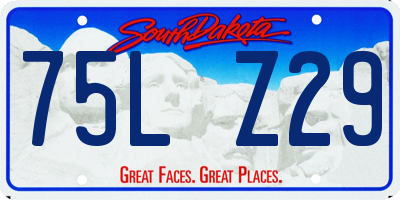 SD license plate 75LZ29