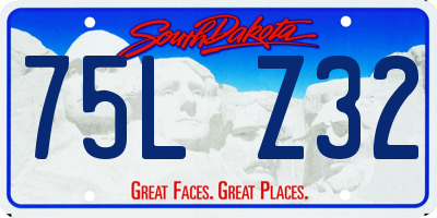 SD license plate 75LZ32