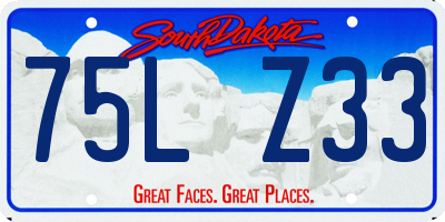 SD license plate 75LZ33
