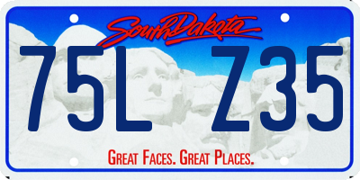 SD license plate 75LZ35