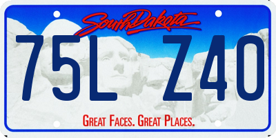SD license plate 75LZ40