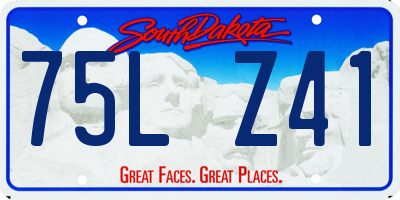 SD license plate 75LZ41