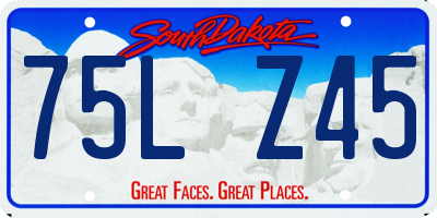 SD license plate 75LZ45