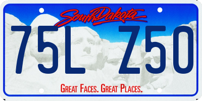 SD license plate 75LZ50