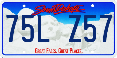 SD license plate 75LZ57