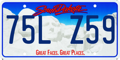 SD license plate 75LZ59