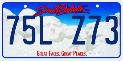 SD license plate 75LZ73