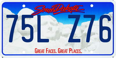 SD license plate 75LZ76