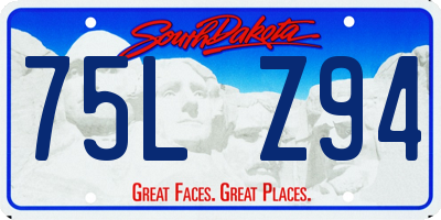 SD license plate 75LZ94