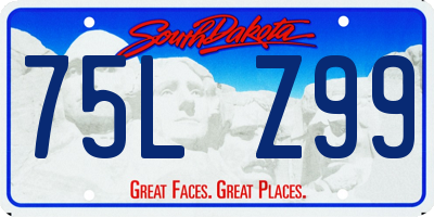 SD license plate 75LZ99