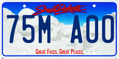 SD license plate 75MA00