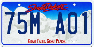SD license plate 75MA01