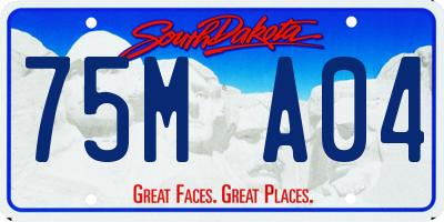 SD license plate 75MA04