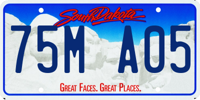 SD license plate 75MA05