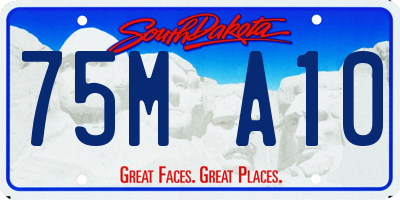 SD license plate 75MA10