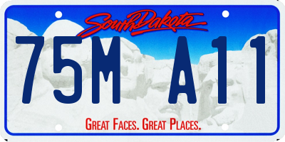 SD license plate 75MA11