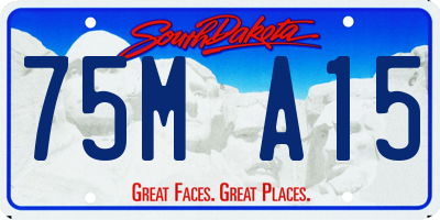 SD license plate 75MA15