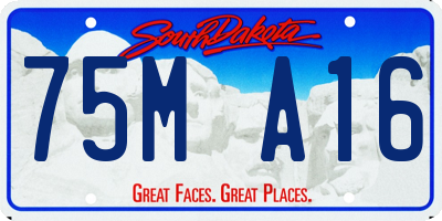 SD license plate 75MA16