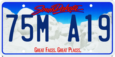 SD license plate 75MA19