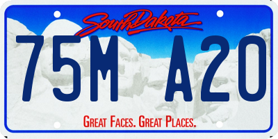 SD license plate 75MA20