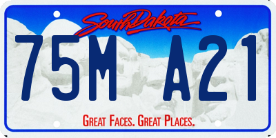 SD license plate 75MA21