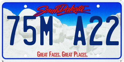 SD license plate 75MA22