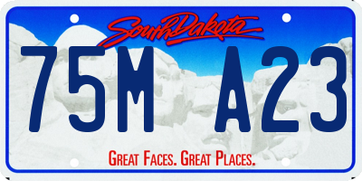 SD license plate 75MA23