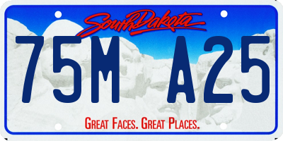 SD license plate 75MA25