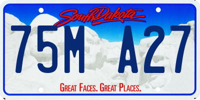 SD license plate 75MA27