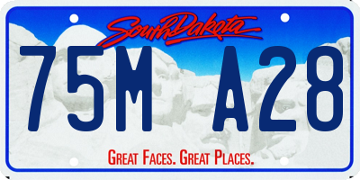 SD license plate 75MA28