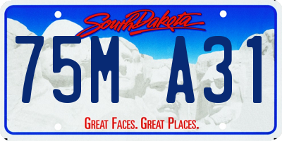 SD license plate 75MA31