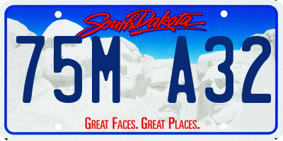 SD license plate 75MA32