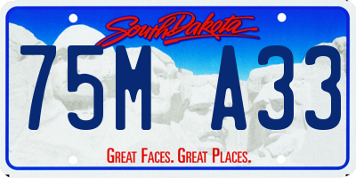 SD license plate 75MA33