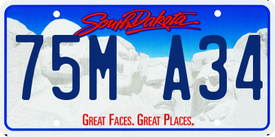 SD license plate 75MA34