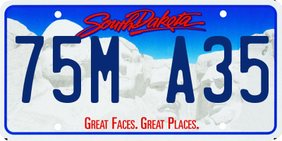 SD license plate 75MA35
