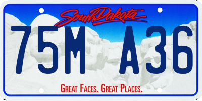 SD license plate 75MA36